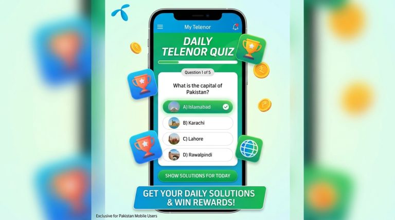 Daily Telenor Quiz Solutions For Pakistan Mobile Users